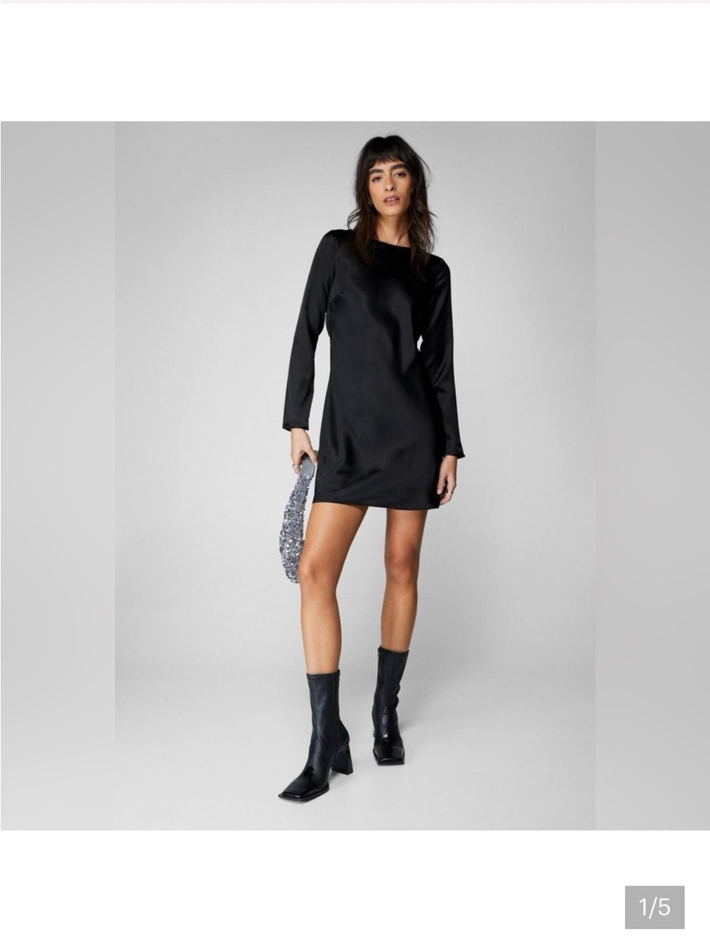 Nasty gal cowl back satin mini dress